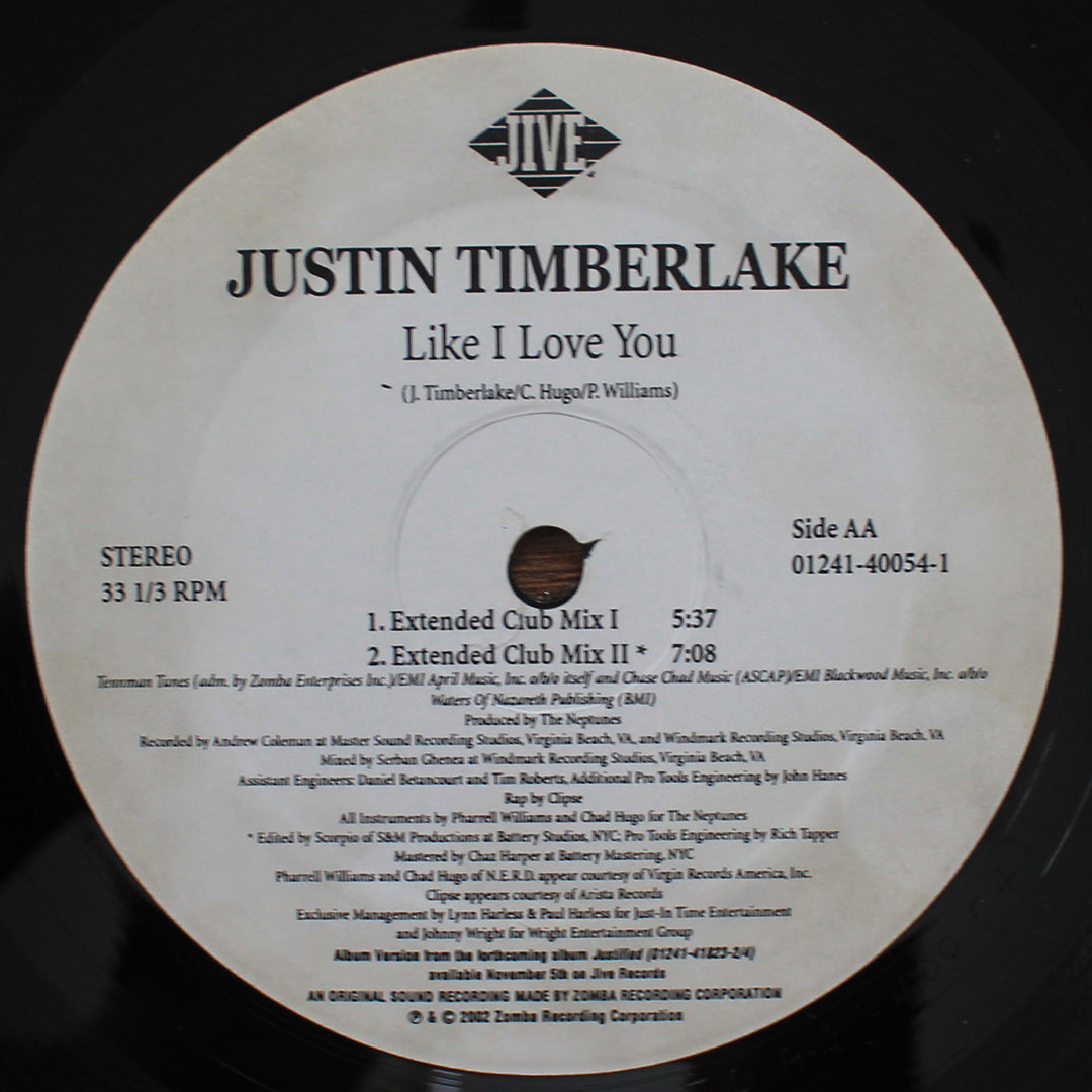 Justin Timberlake - Like I Love You 33'lük LP PLAK Japan Vinyl