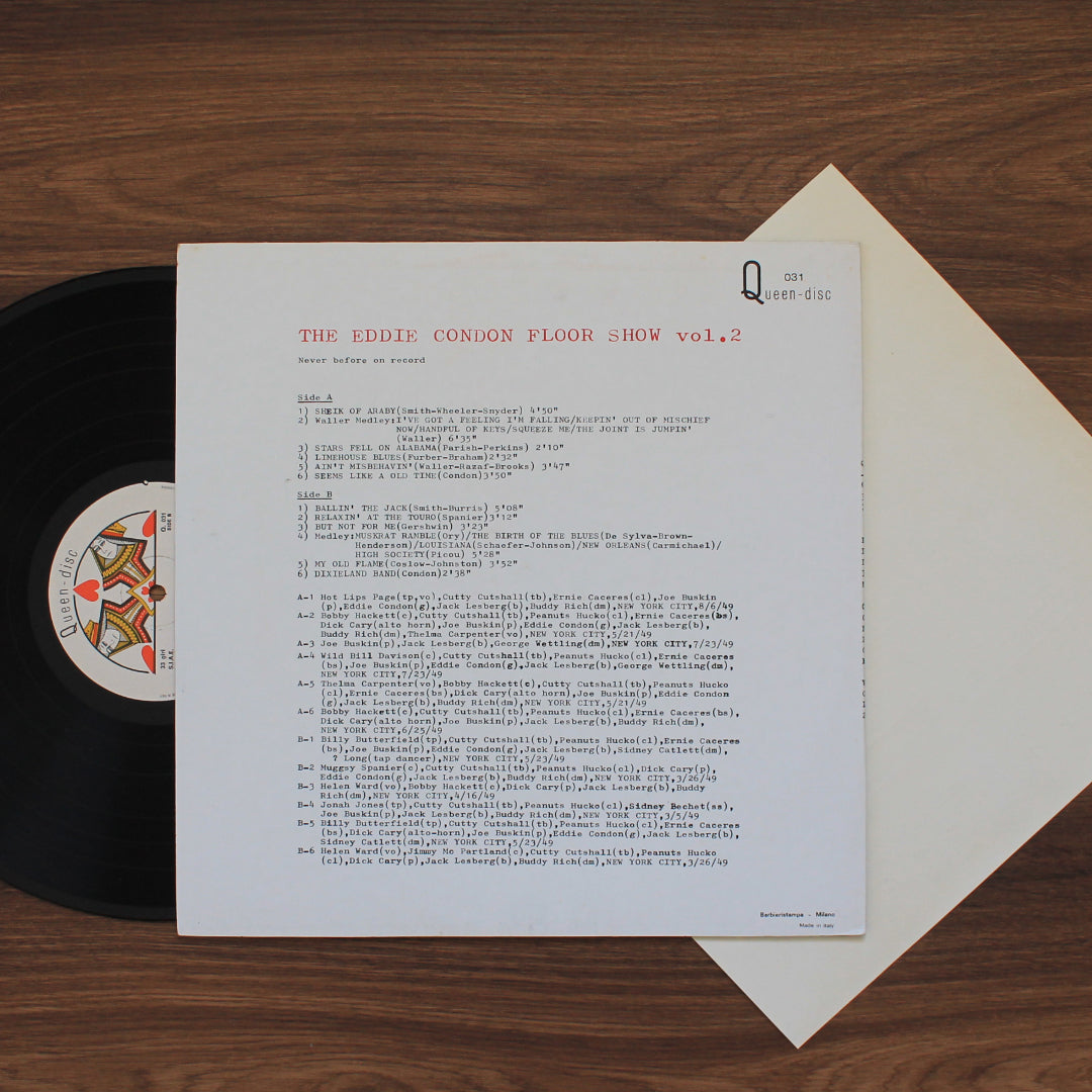 Eddie Condon – The Eddie Condon Floor Show Vol.2 İmzalı Plak Japan Vinyl