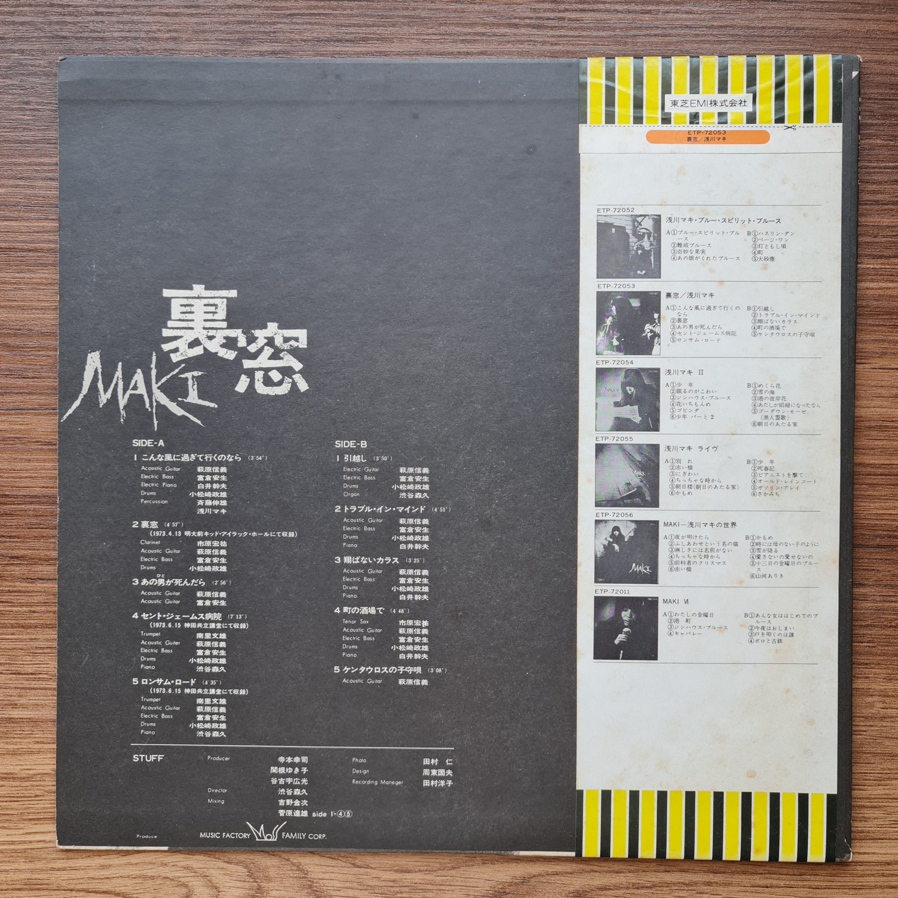 Maki Asakawa - Uramado 33'lük LP PLAK Japan Vinyl