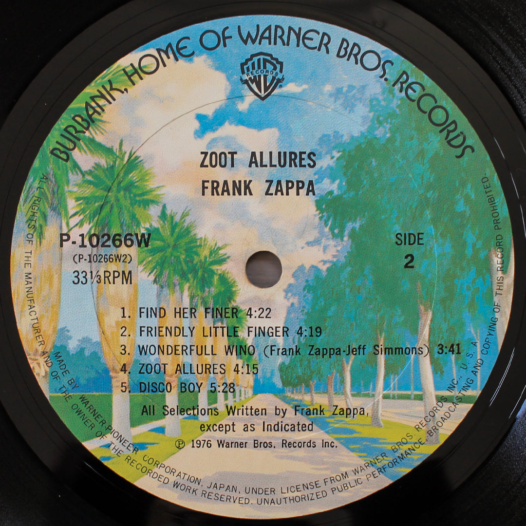Frank Zappa - Zoot Allures Japan Vinyl