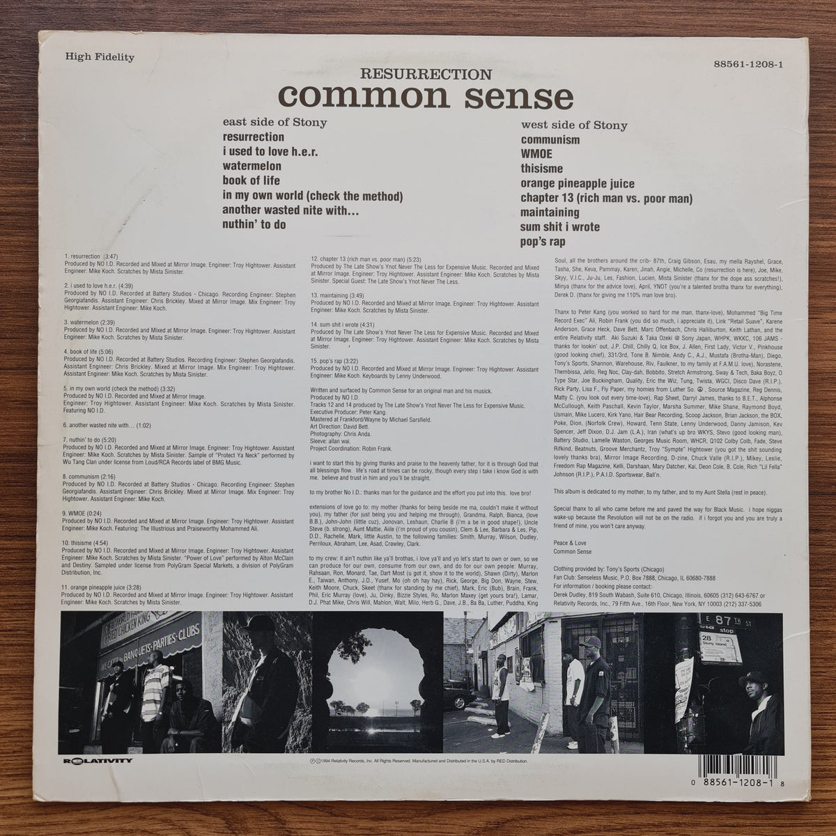 Common Sense ‎– Resurrection Japan Vinyl