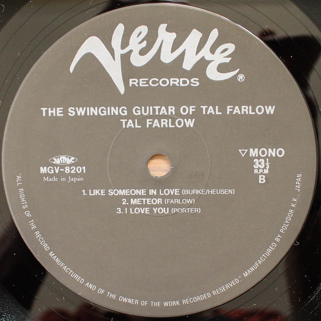 Tal Farlow - The Swinging Guitar Of Tal Farlow 33'lük LP PLAK Japan Vinyl