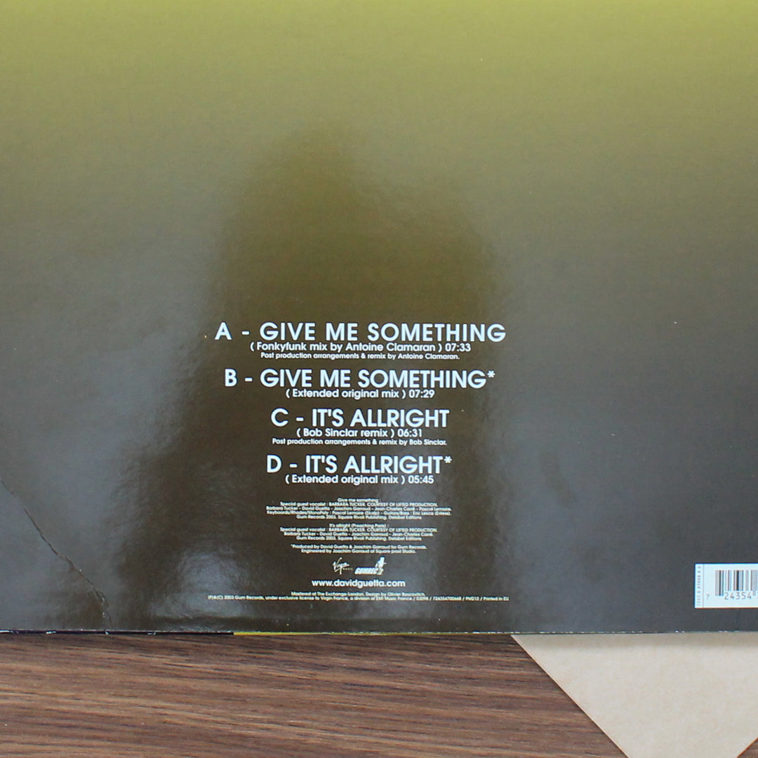 David Guetta - Give Me Something 33'lük LP PLAK Japan Vinyl