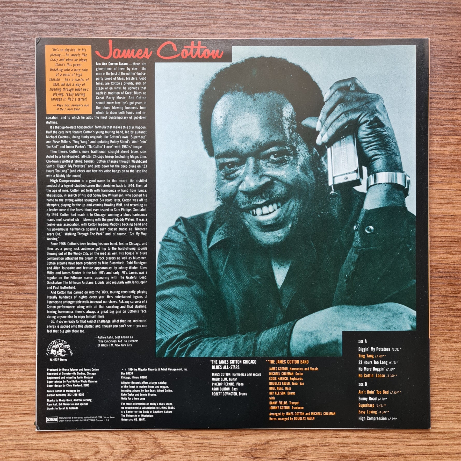 James Cotton – High Compression 33'lük LP PLAK Japan Vinyl