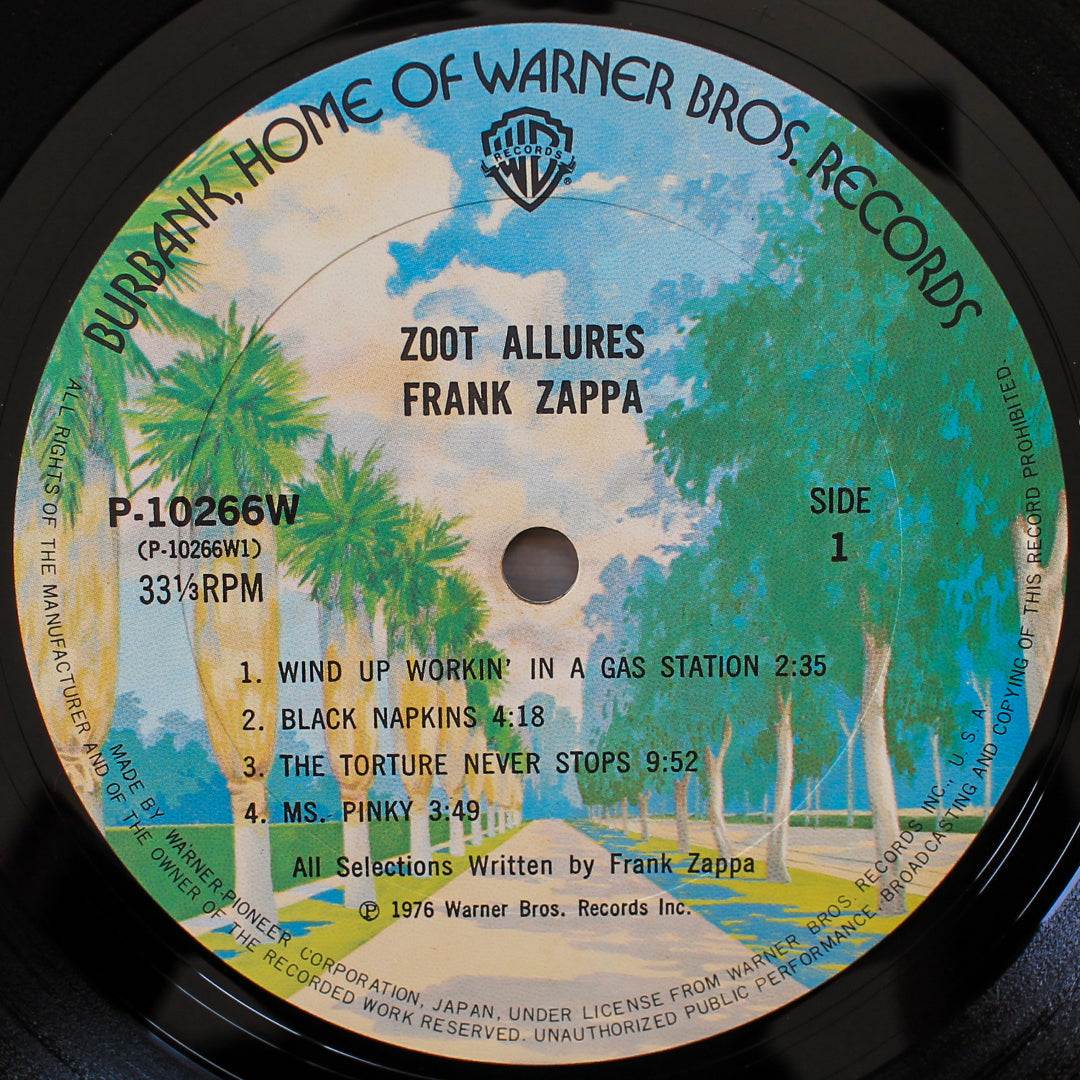 Frank Zappa - Zoot Allures Japan Vinyl