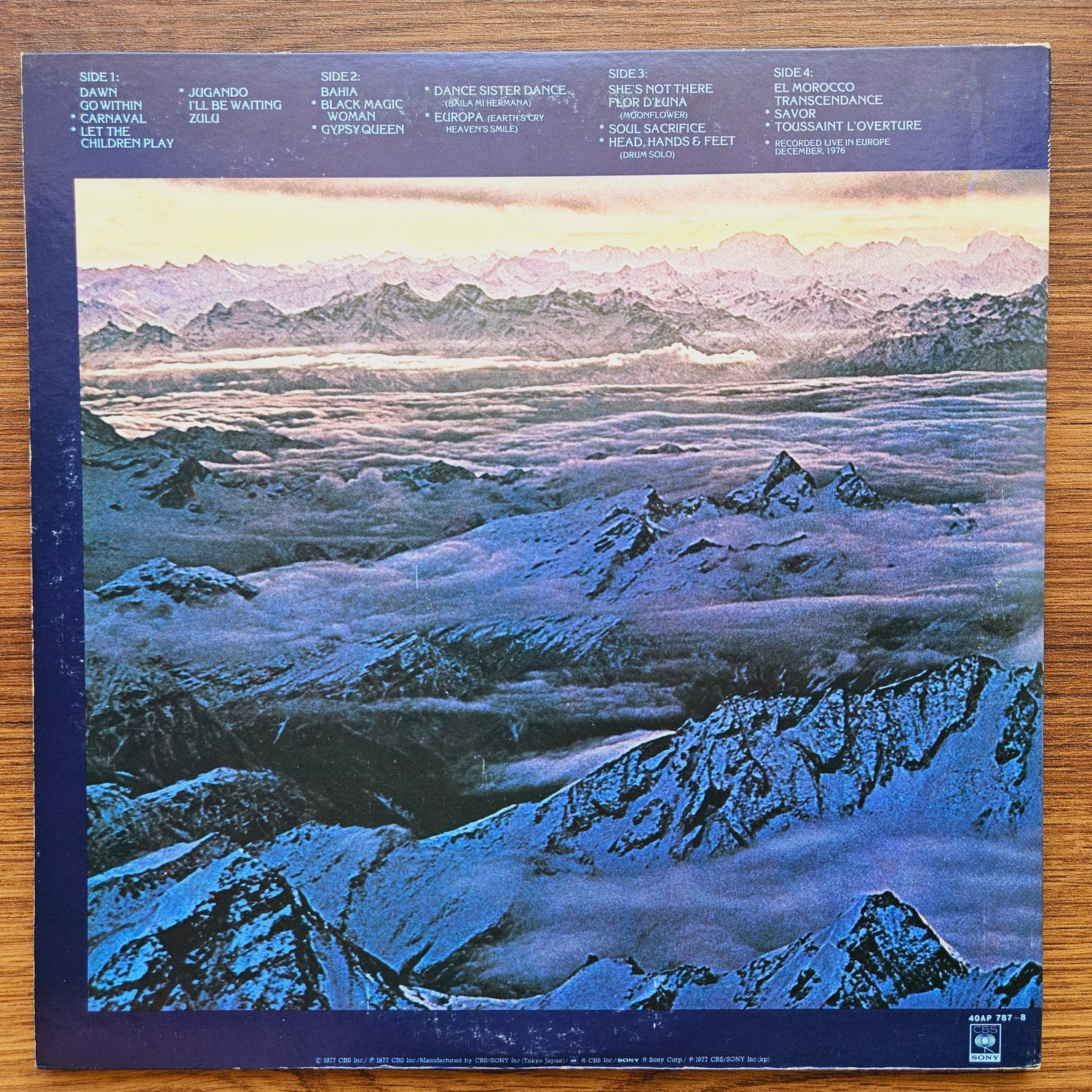 Santana – Moonflower 33'lük LP PLAK Japan Vinyl