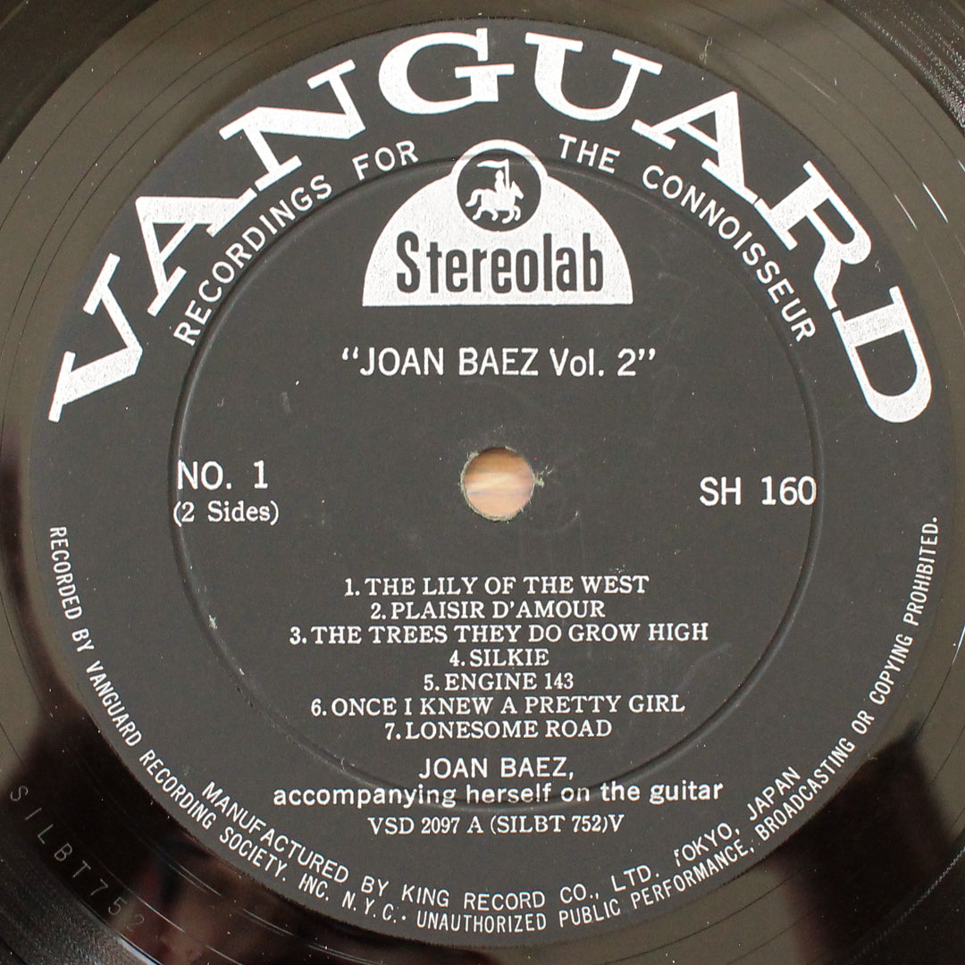 Joan Baez - Joan Baez, Vol. 2 33'lük LP PLAK Japan Vinyl
