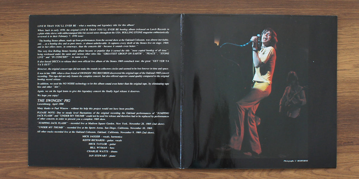 Rolling Stones - Live'r Than You'll Ever Be 33'lük LP PLAK Japan Vinyl