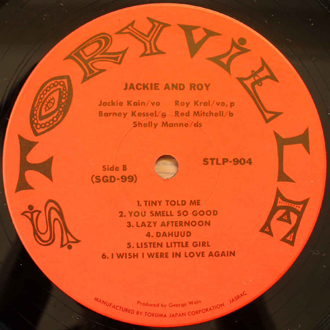 Jackie And Roy - Storyville Presents Jackie And Roy 33'lük LP PLAK Japan Vinyl