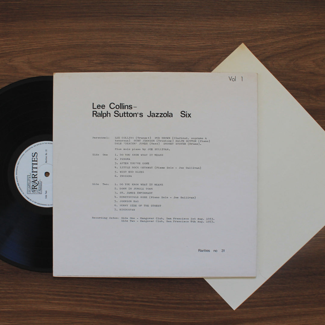 Lee Collins – Ralph Sutton Jazzola Six Vol.1 İmzalı Plak Japan Vinyl