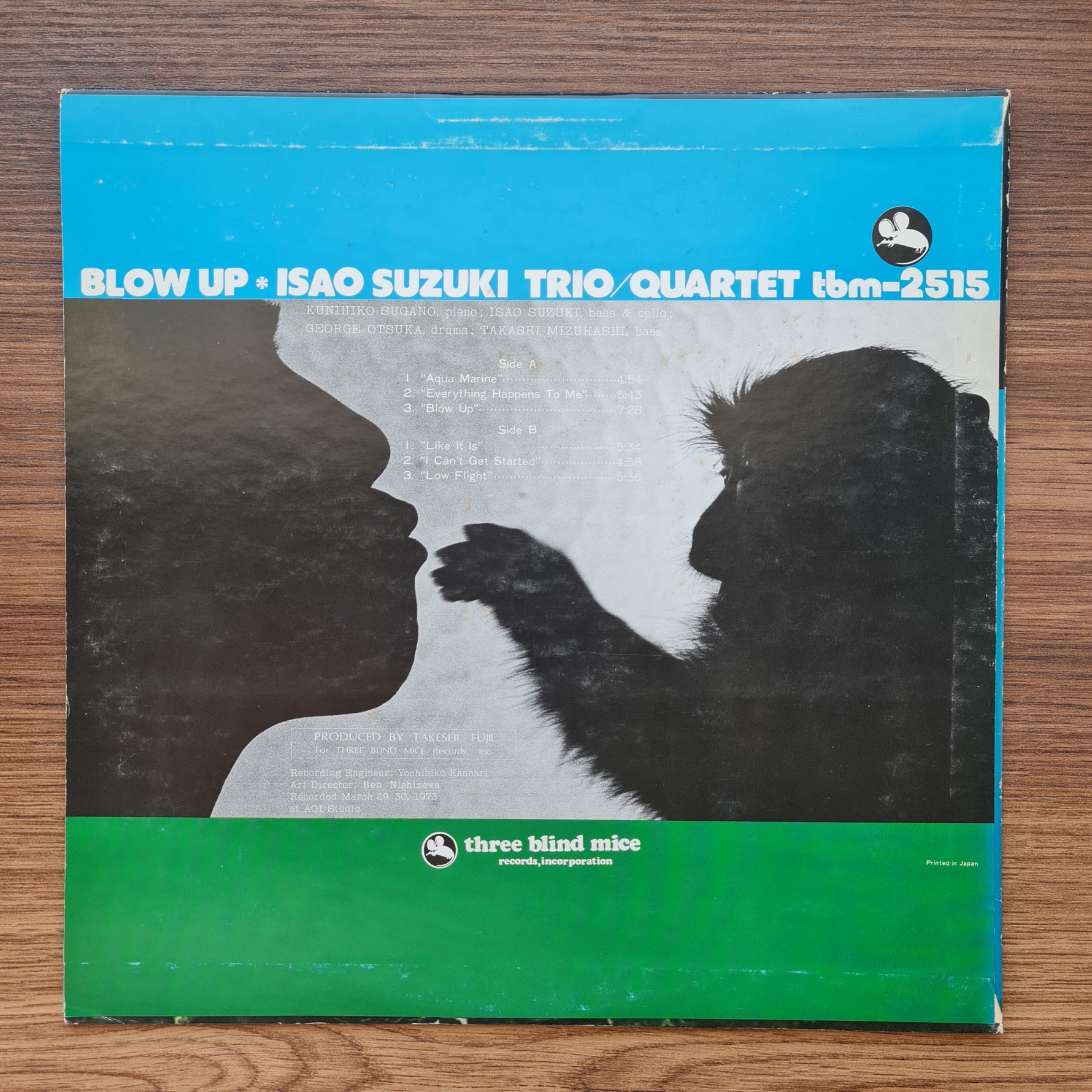 Isao Suzuki Trio / Quartet – Blow Up 33'lük LP PLAK Japan Vinyl