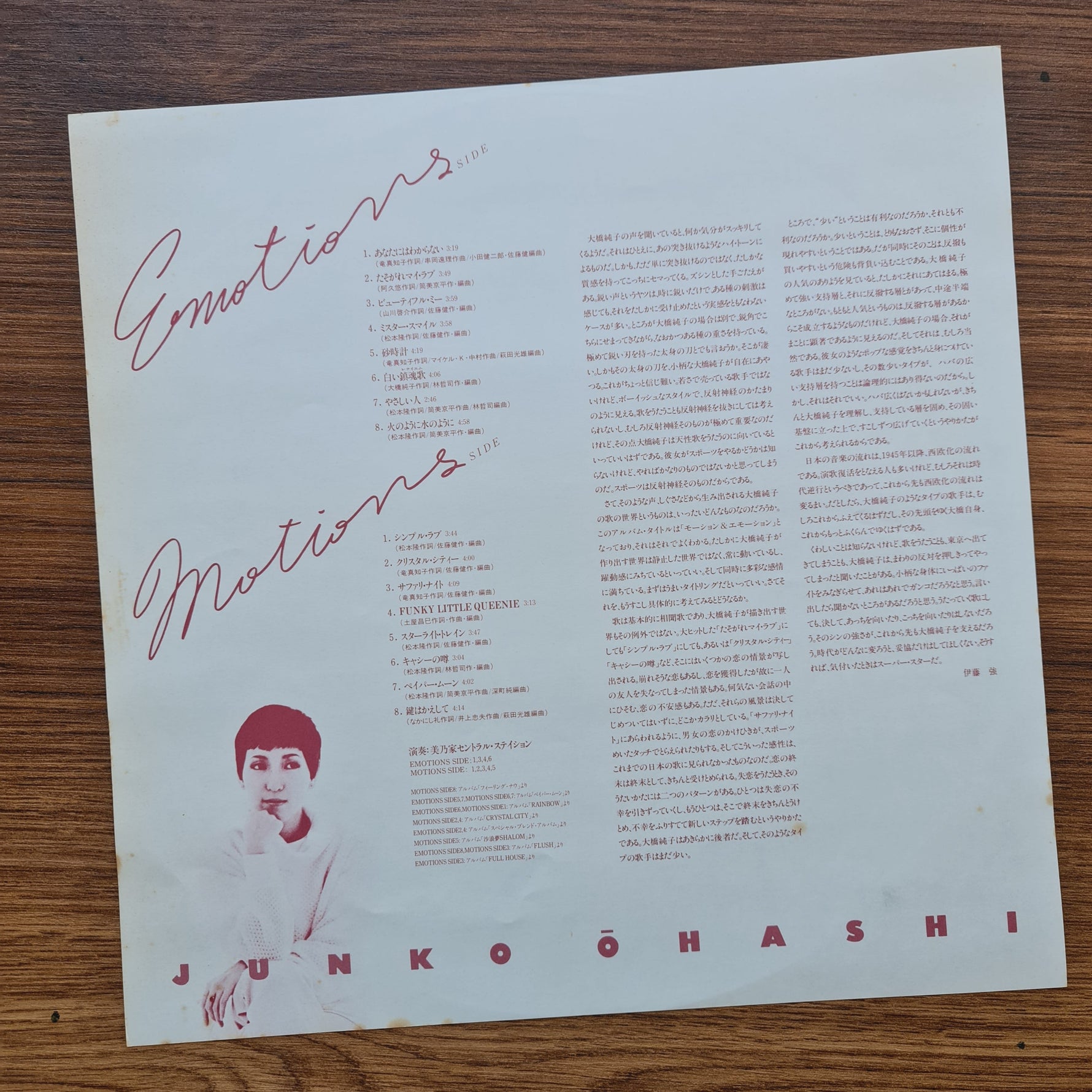 Junko Ohashi - Motions & Emotions Japan Vinyl