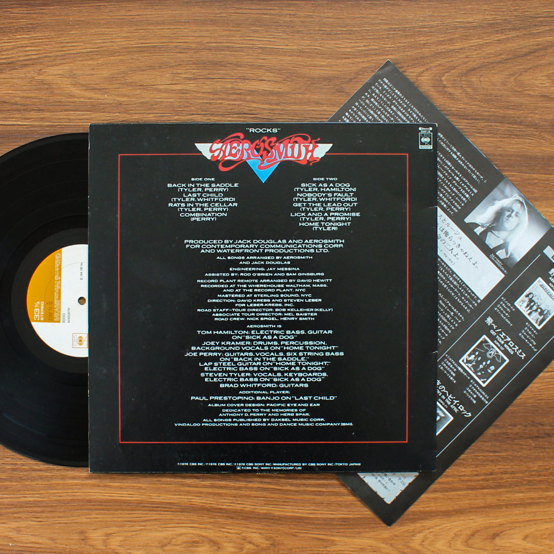 Aerosmith - Rocks 33'lük LP PLAK Japan Vinyl