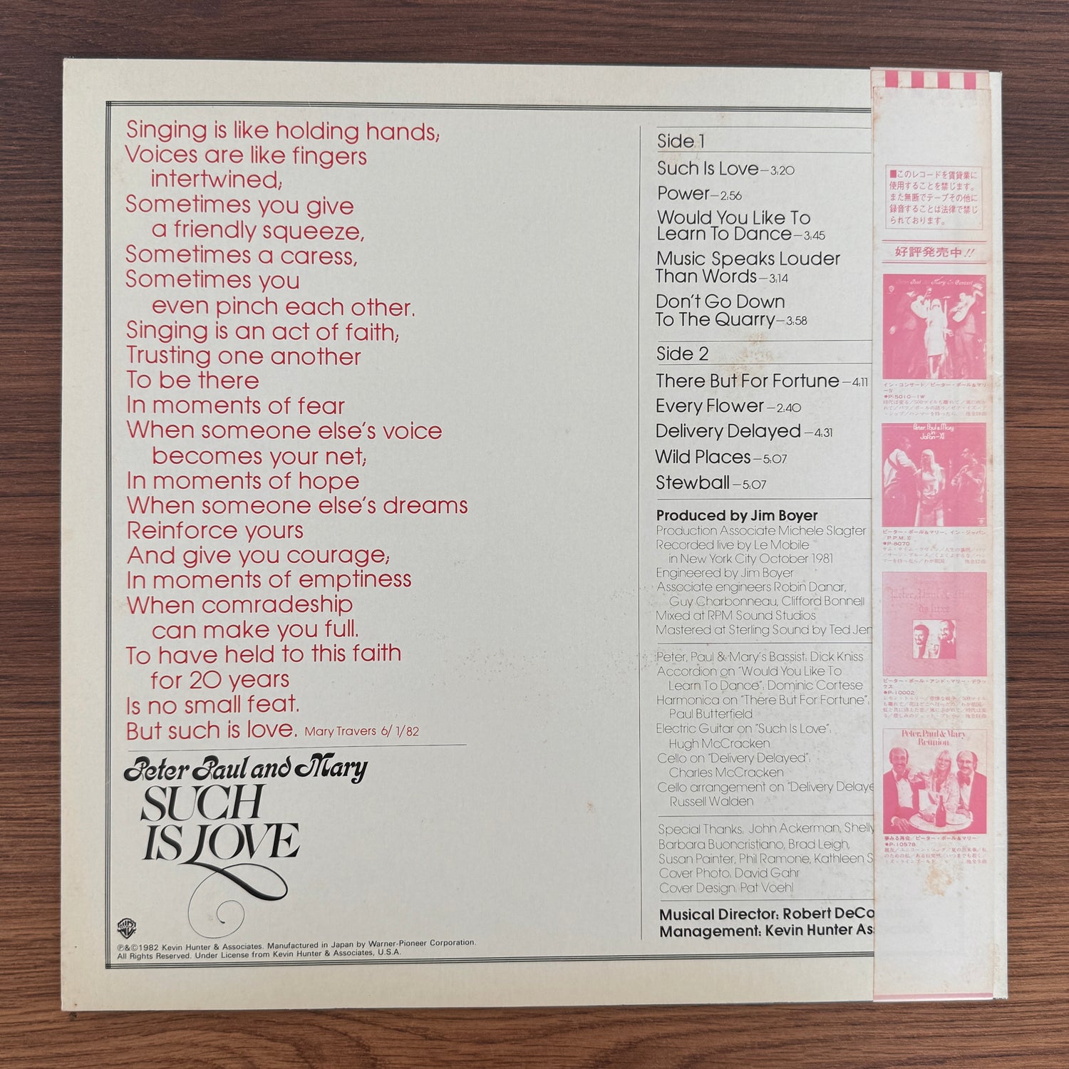 Peter, Paul & Mary – Such Is Love