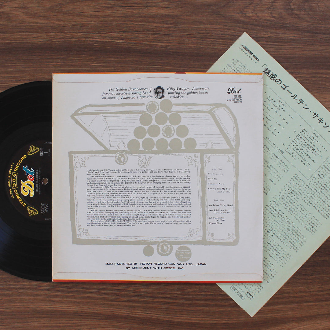 Billy Vaughn And His Orchestra – Golden Saxophones (10'' Plak)